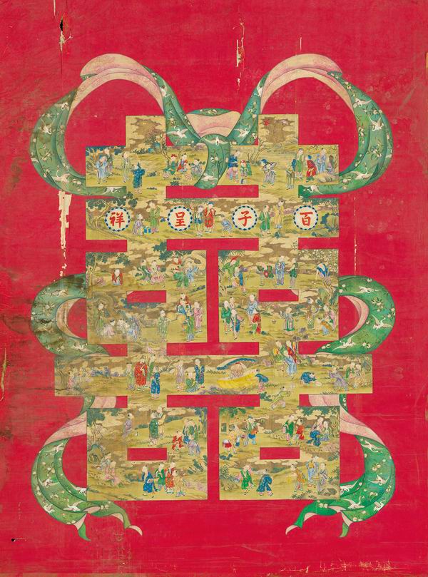 坤宁宫匾额_沈振麟百子图 坤宁宫东暖阁 《百子呈祥图》